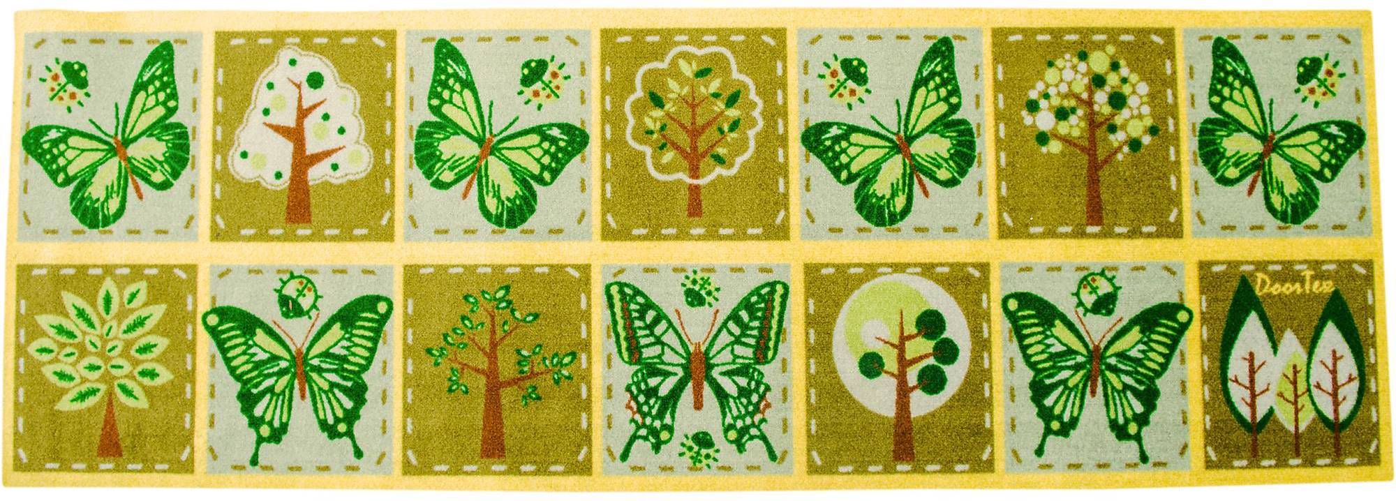 Floortex Rctglr Long Sun Room Runner Multicolor, Green