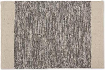 DII Variegated Border Hand-Loomed Gray