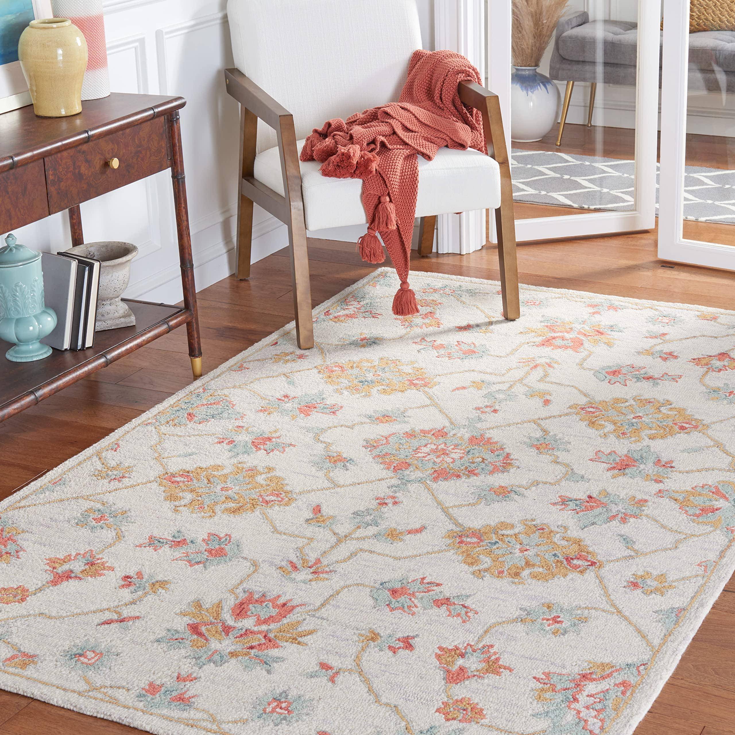Safavieh Micro-Loop Collection Silver, Red