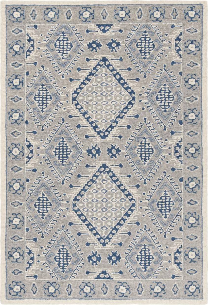 Safavieh Micro-Loop Collection Blue, Gray