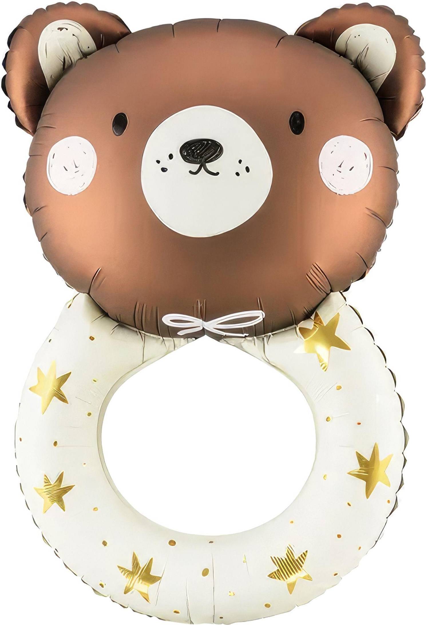 PartyDeco Folieballon Teddybjørn Rangle