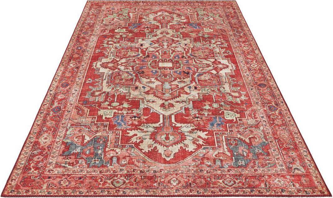 Hanse Home Leta Tufted Red Rug Rectangle 160cm x 230cm Red cm