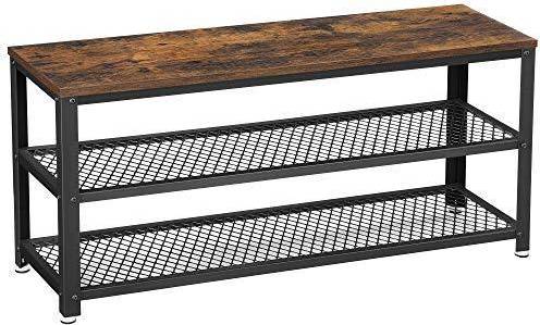 3 tier shoe bench Vasagle 3-Tier 39.4 Inches Long Shoe Rack