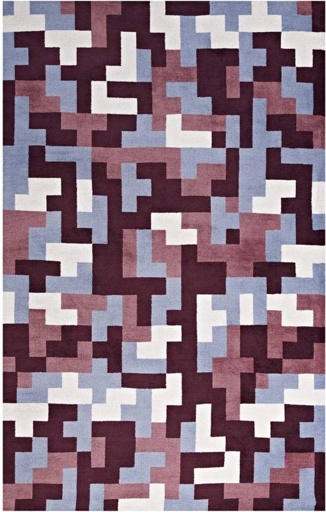 modway Andela Collection R-1022C-58 Interlocking Multicolor, Brown, Blue, Red