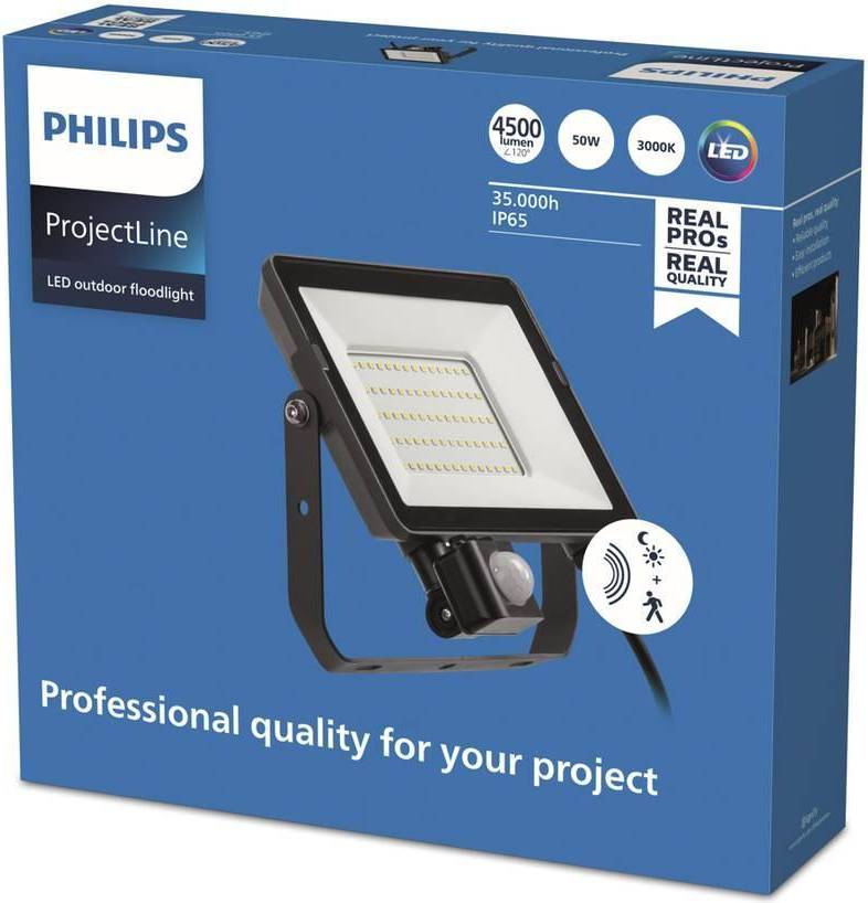 Philips ProjectLine Ulkokohdevalaisin Sensor 3000K 50W