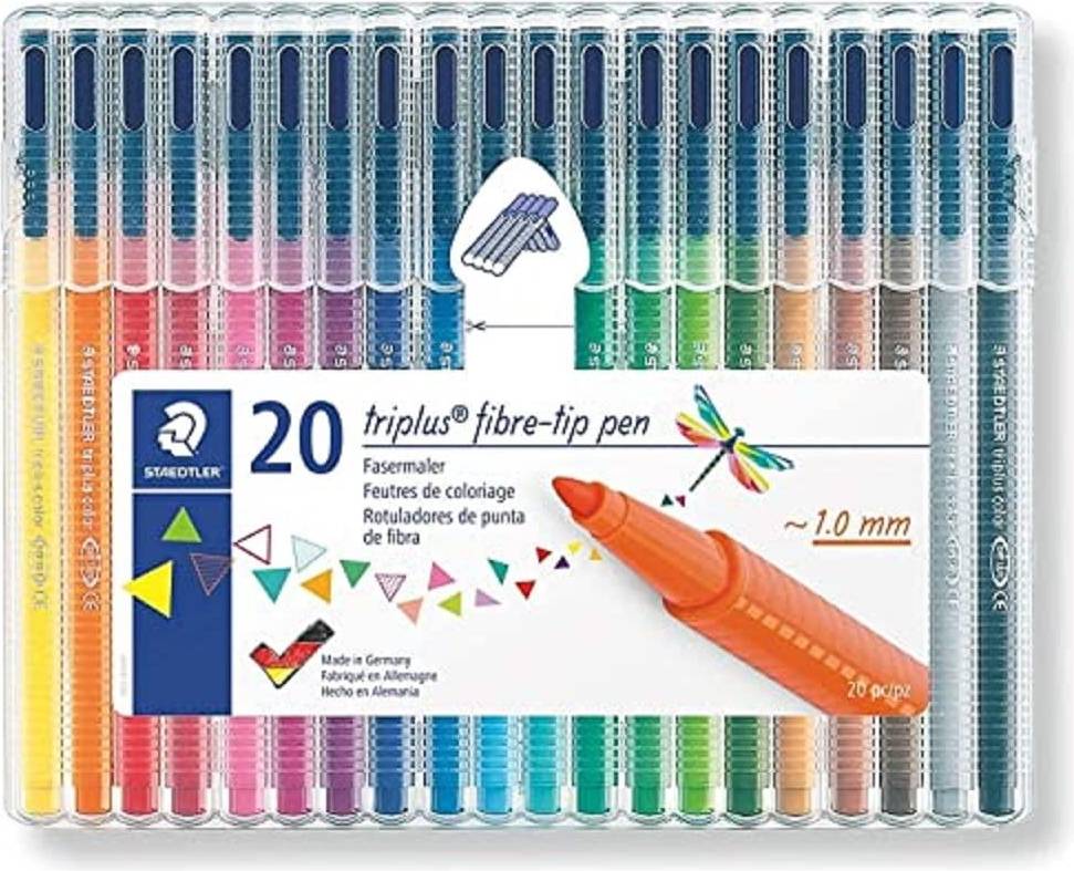Triplus Color 323 Triangular Fibre Tip Pen 20-pack