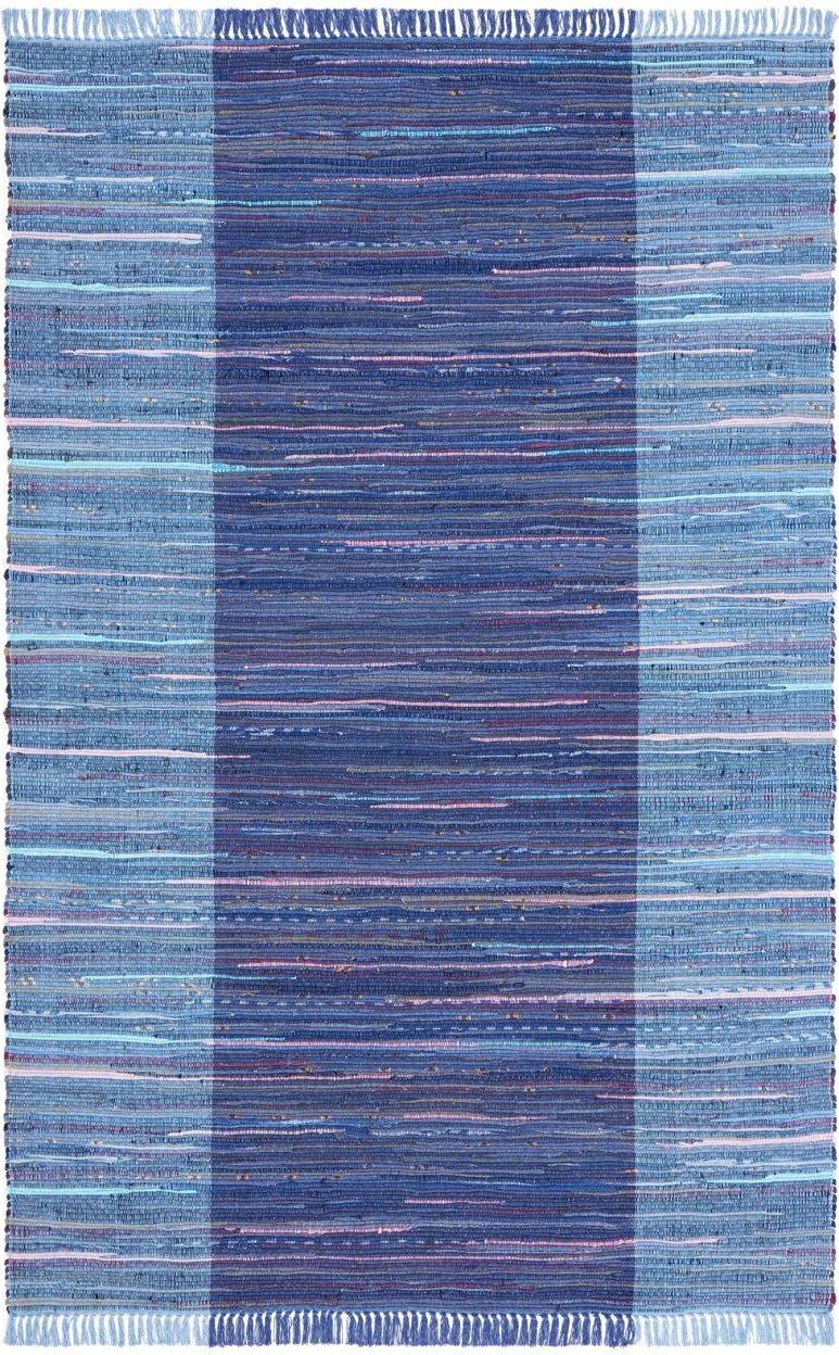 Safavieh Hand-Woven Rag Rug Blue 60x96"