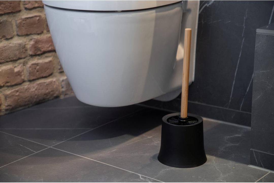 Basic Toalettbørste Sort/Bambus