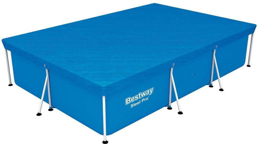 Rectangular above ground pools Bestway Flowclear Pro Rectangular Above Ground Swimming Pool Cover, Blue