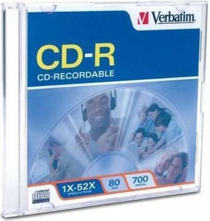 Cd r Verbatim CD-R 700MB 52X Pack Jewel Case