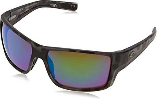 Men's Reefton Pro Polarized Rectangular Sunglasses, Tiger Shark/Green Mirrored