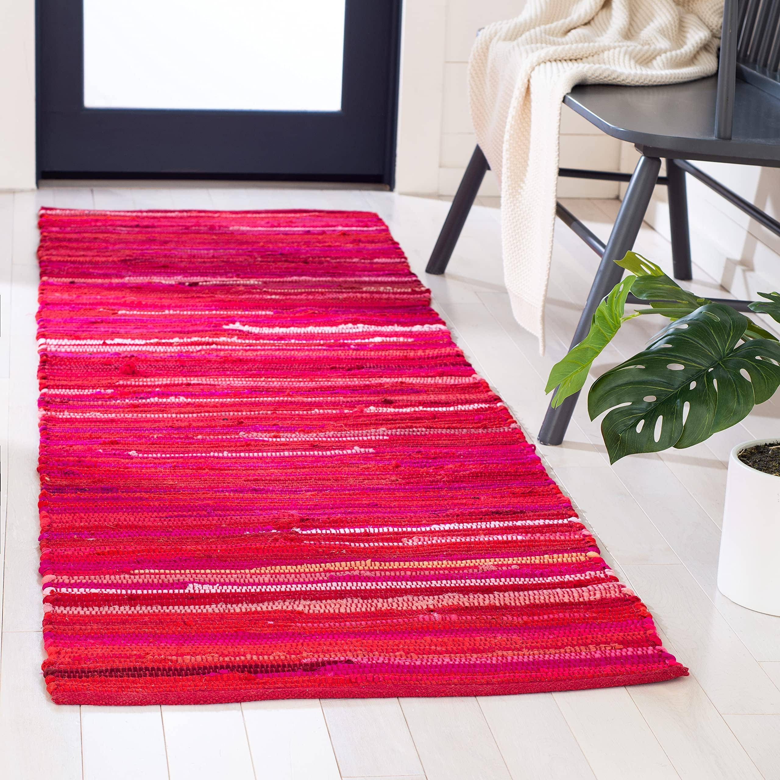 Safavieh Rag Rug Collection Multicolor, Red 27x"