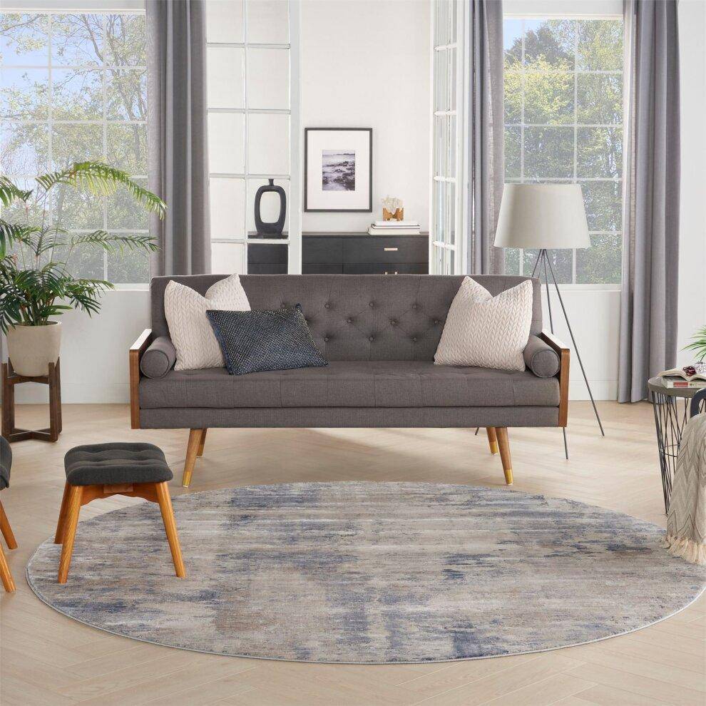 Nourison Extra Large 239x239cm Rustic Textures RUS05 Grey, Beige
