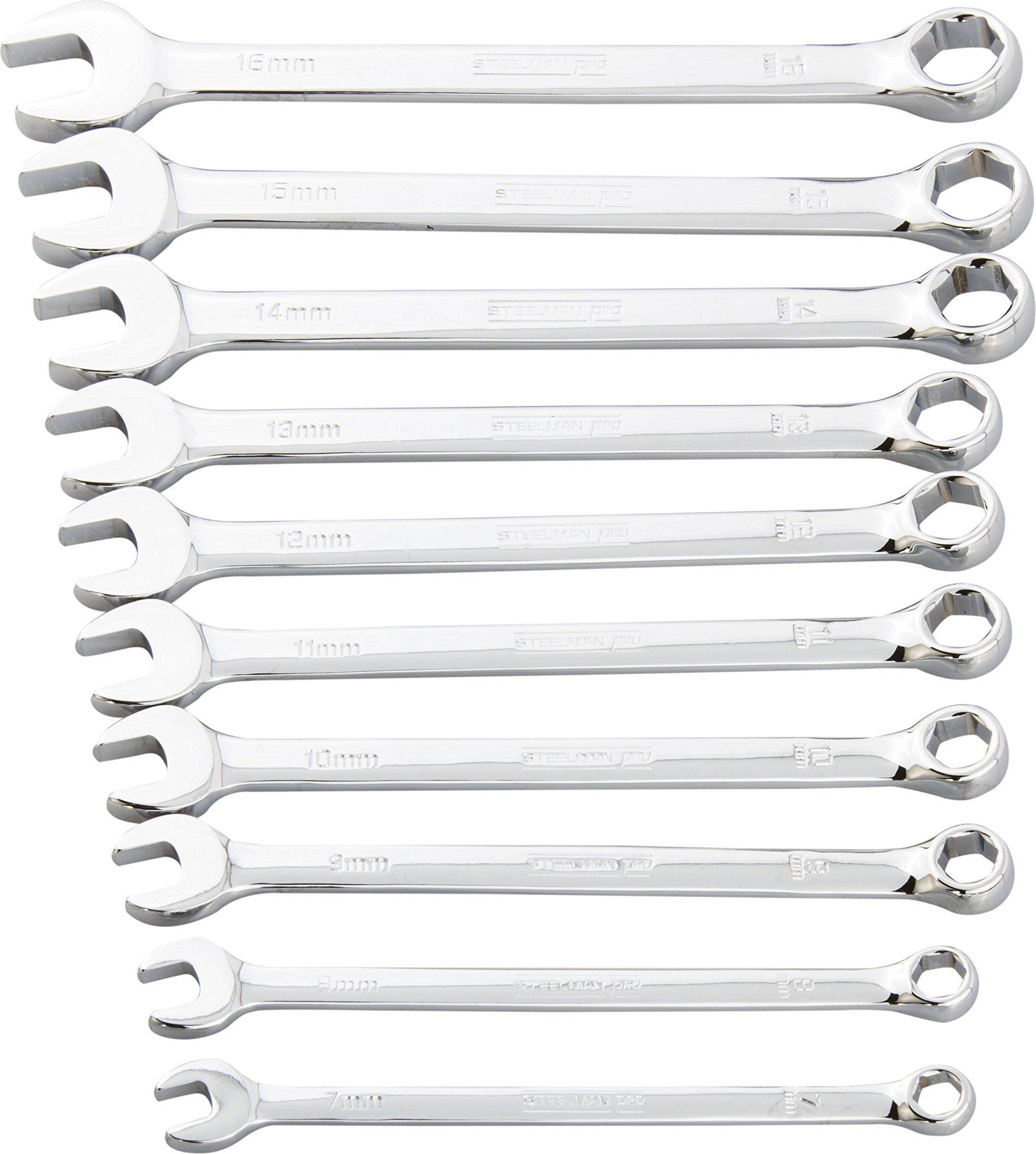 10-Piece 6-Point Alloy Angled Rack Included