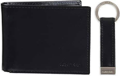 Men's wallet Calvin Klein Men's Rfid Slimfold Wallet & Key Fob Set Black