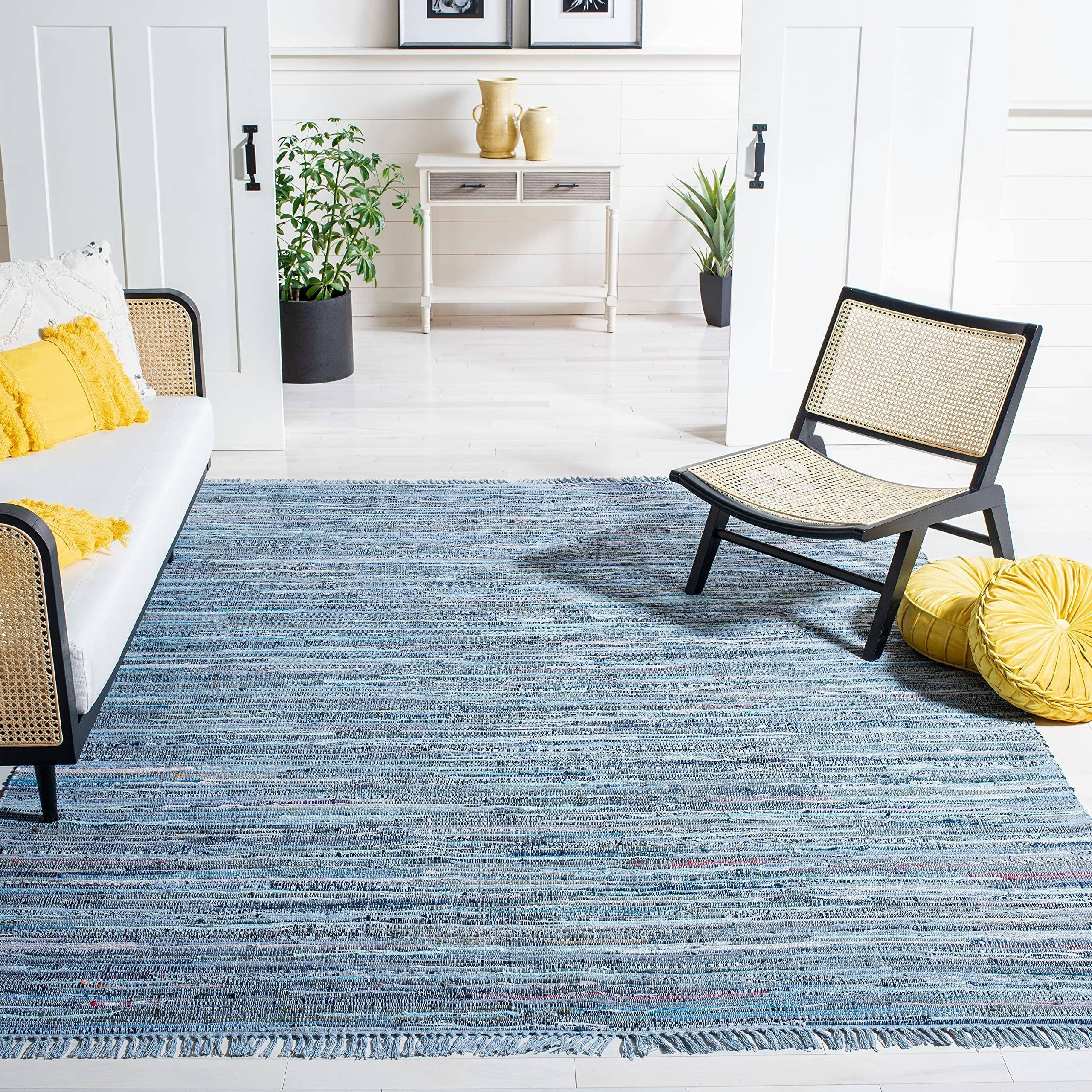 Safavieh Rag Rug Collection Blue, Multicolor