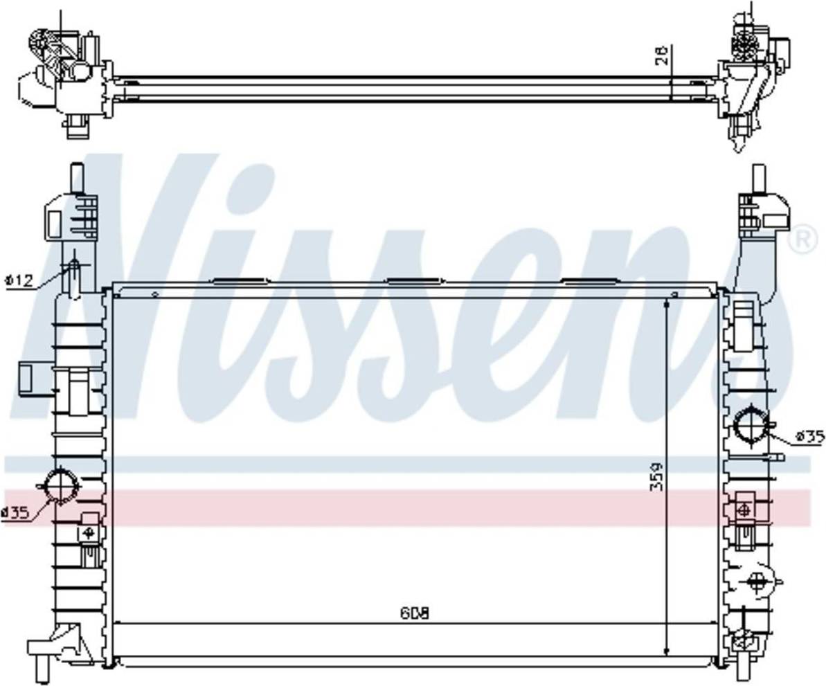 Radiatore Raffreddamento Motore 63096
