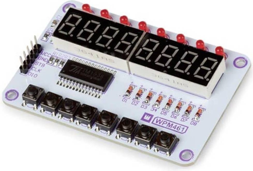 Button And Display Module With TM1638 Chip