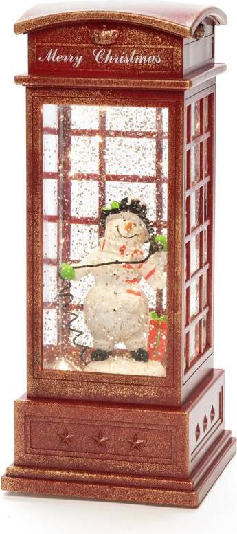 Phone Booth with Snow Pattern