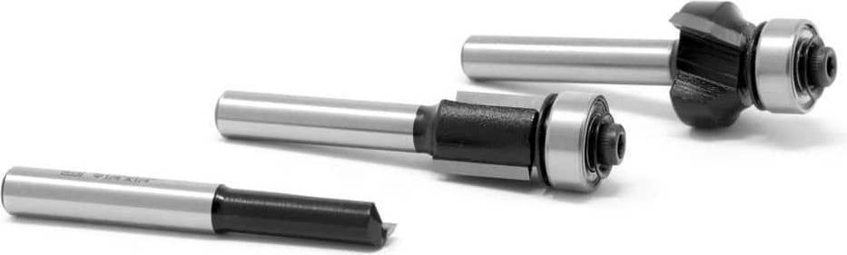 Router bit set Wen Heat-Treated Multi-Profile Carbide-Tipped Router Bit Set 3-Piece