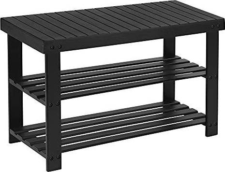 3 tier shoe bench Songmics Bench, 3-Tier Bamboo Shoe Rack