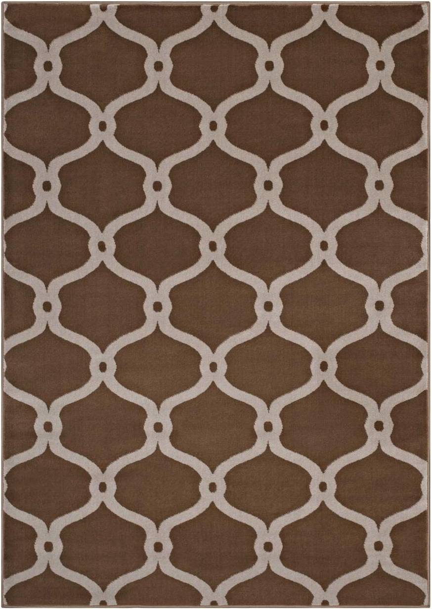 modway Beltara Collection R-1129A-58 Chain Link Transitional Trellis Beige, White