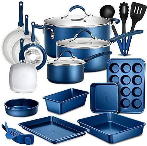 Pots and pans sets NutriChef Kitchenware Pots & Pans High-qualified Basic Cookware Set with lid
