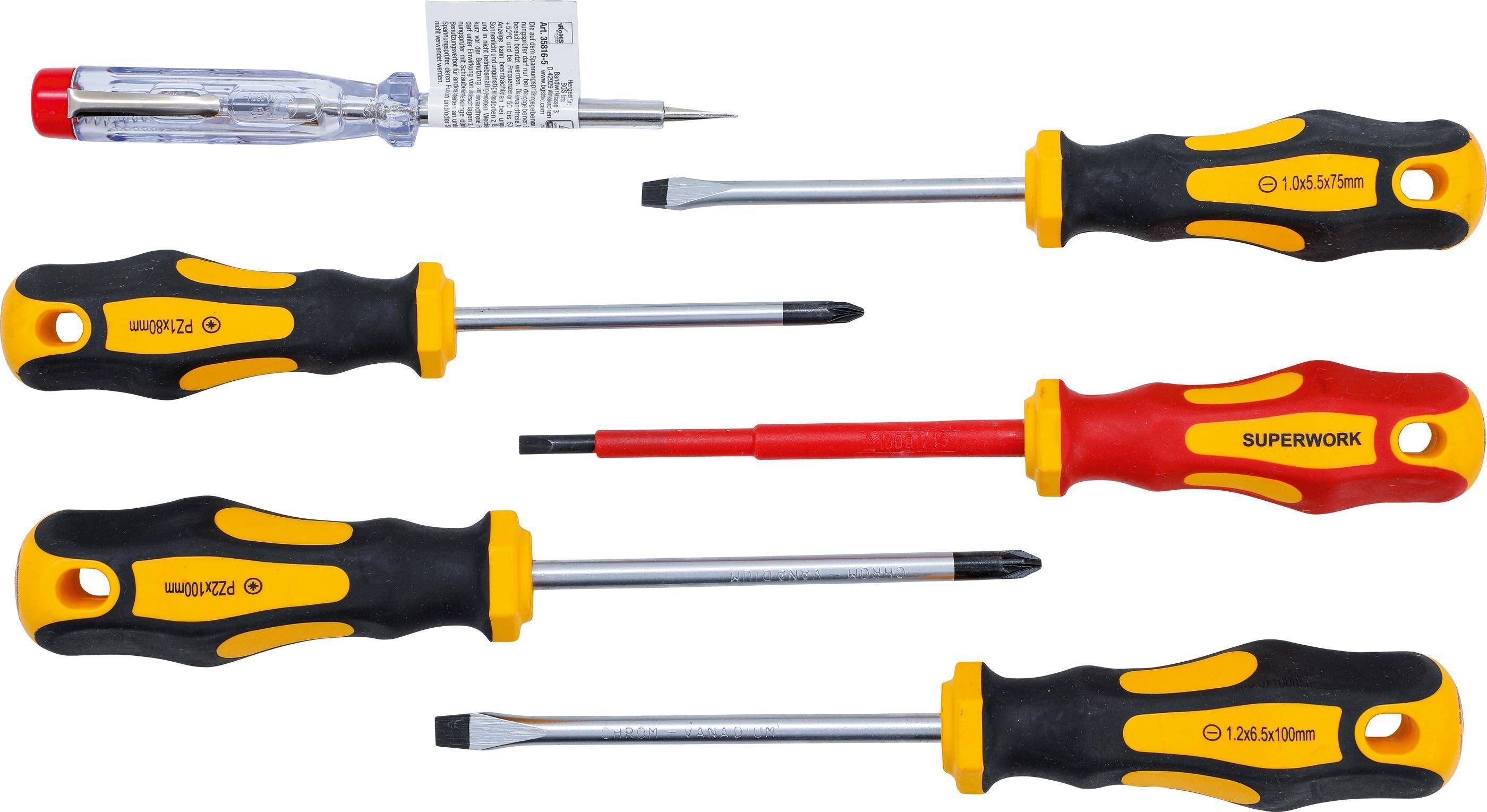 BGS Technic vde Set Slotted Screwdriver