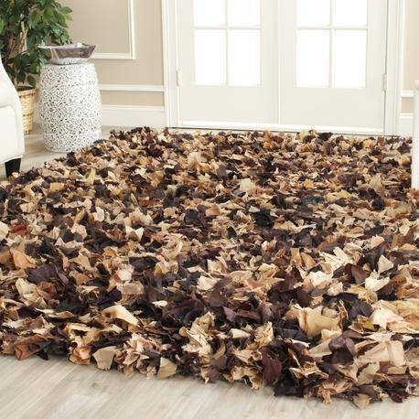Safavieh Rio Shag Collection Brown, Multicolor