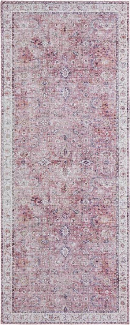 Nouristan Tufted Raspberry Red Rug 80 x 150 cm White