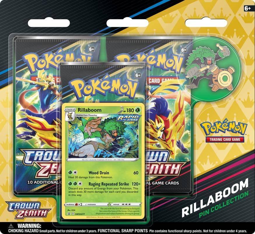 Pokemon crown zenith Pokémon TCG: Crown Zenith Rillaboom Pin Collection