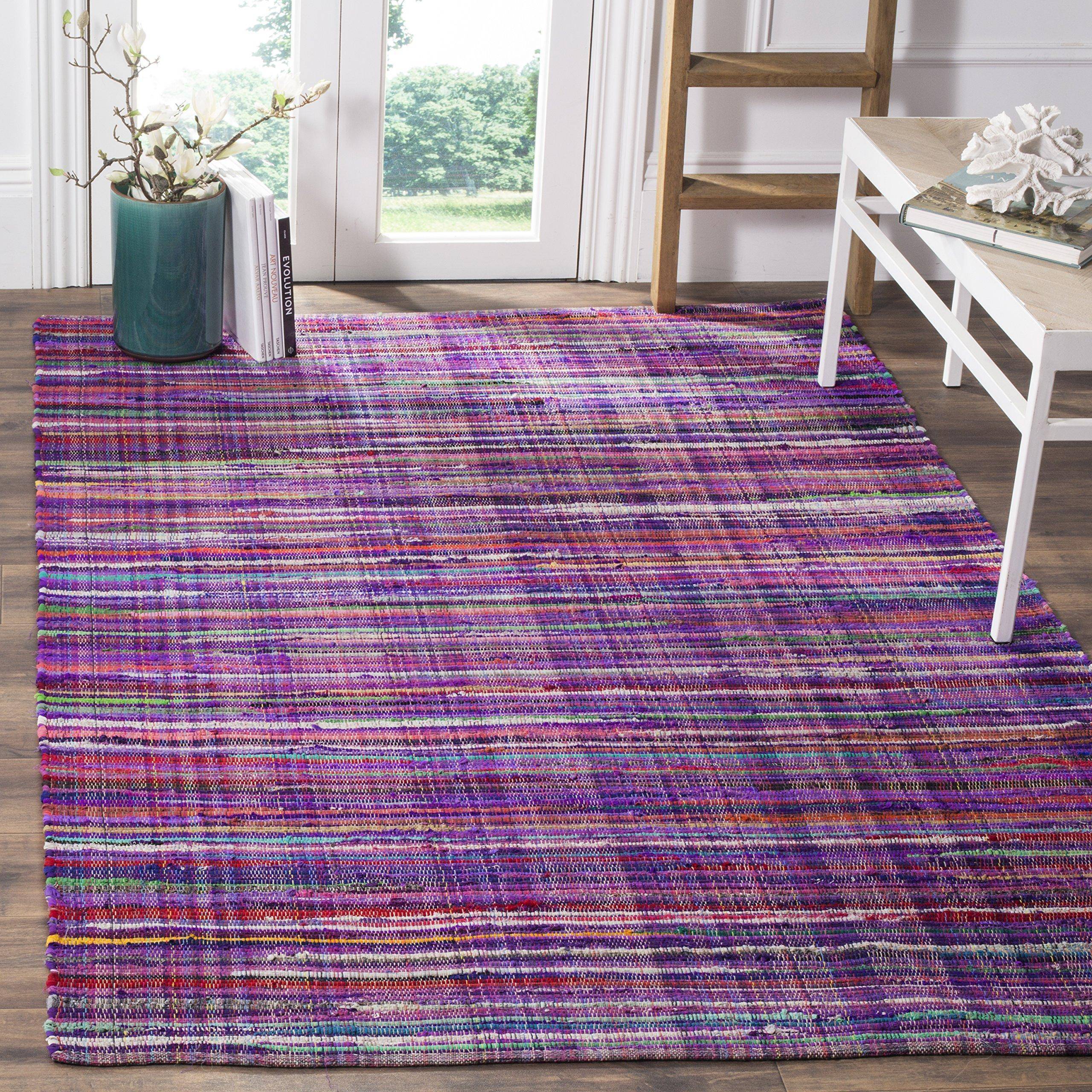 Safavieh Rag Rug Purple, Multicolor 48x72"