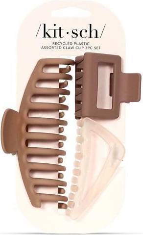 Recycled Plastic Assorted Claw Clips Neutral
