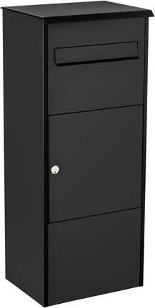 Oak Parcel Box 480 Ruko Lock - Black