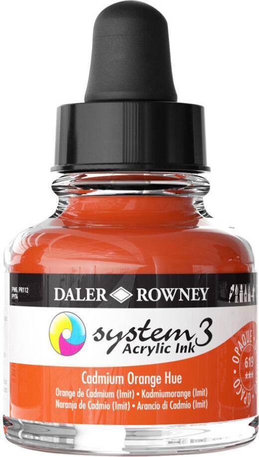 Daler Rowney System3 Ink 29.5 ml Cadmium Orange