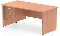 Impulse Dynamic Rectangular Beech Leg Beech Colour Frame Writing Desk