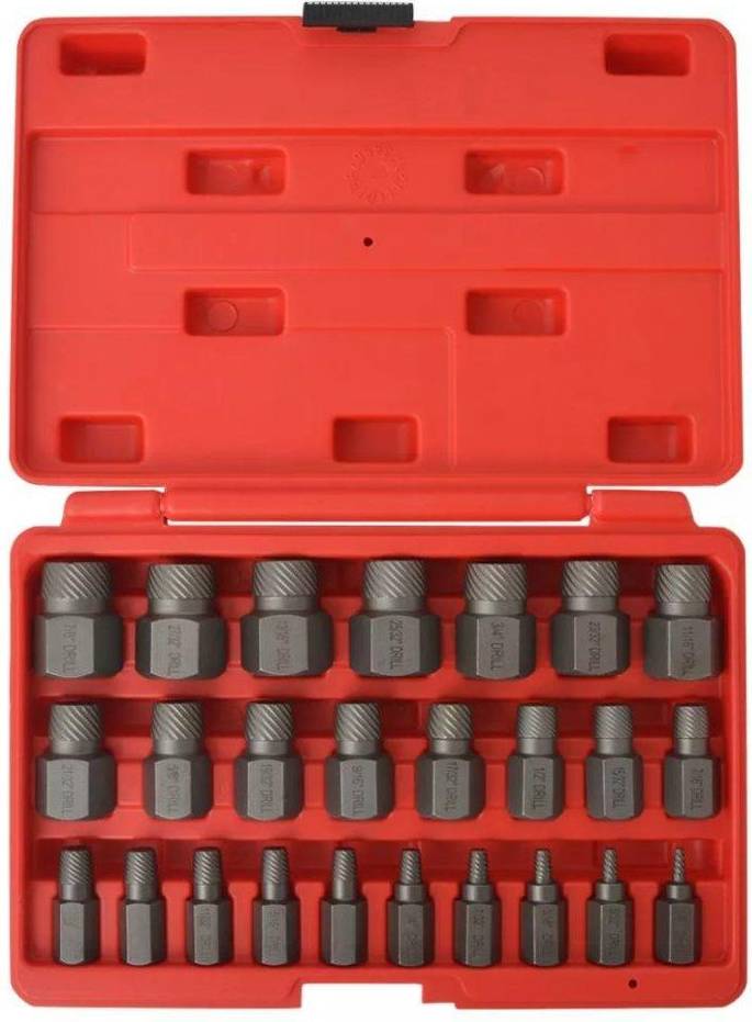 vidaXL 25 Multi-Spline Screw Extractor Remover Tool Kit