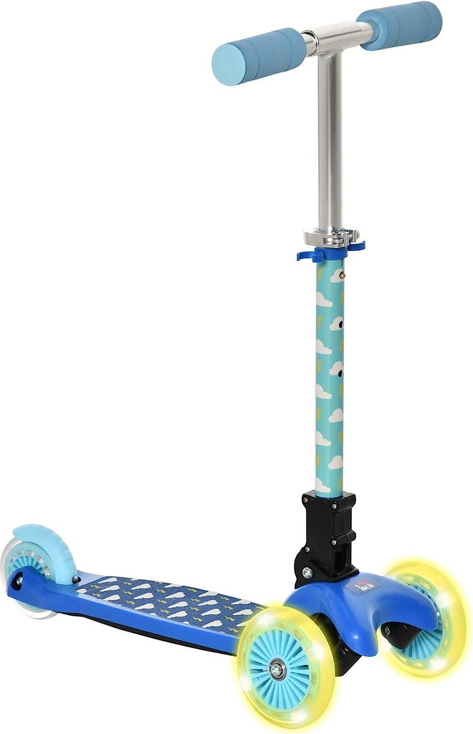 Scooter with led Homcom Foldable LED Scooter