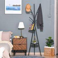 Homcom 180cm Metal Coat Rack Stand Tøjkrog