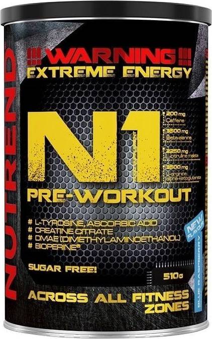 Nutrend N1 Pre-Workout 510 g Blue Raspberry