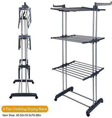 iMounTEK Rolling Collapsible Clothes Drying Rack