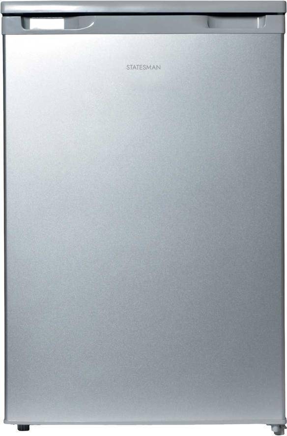 Silver undercounter fridge Statesman R155S 55.5