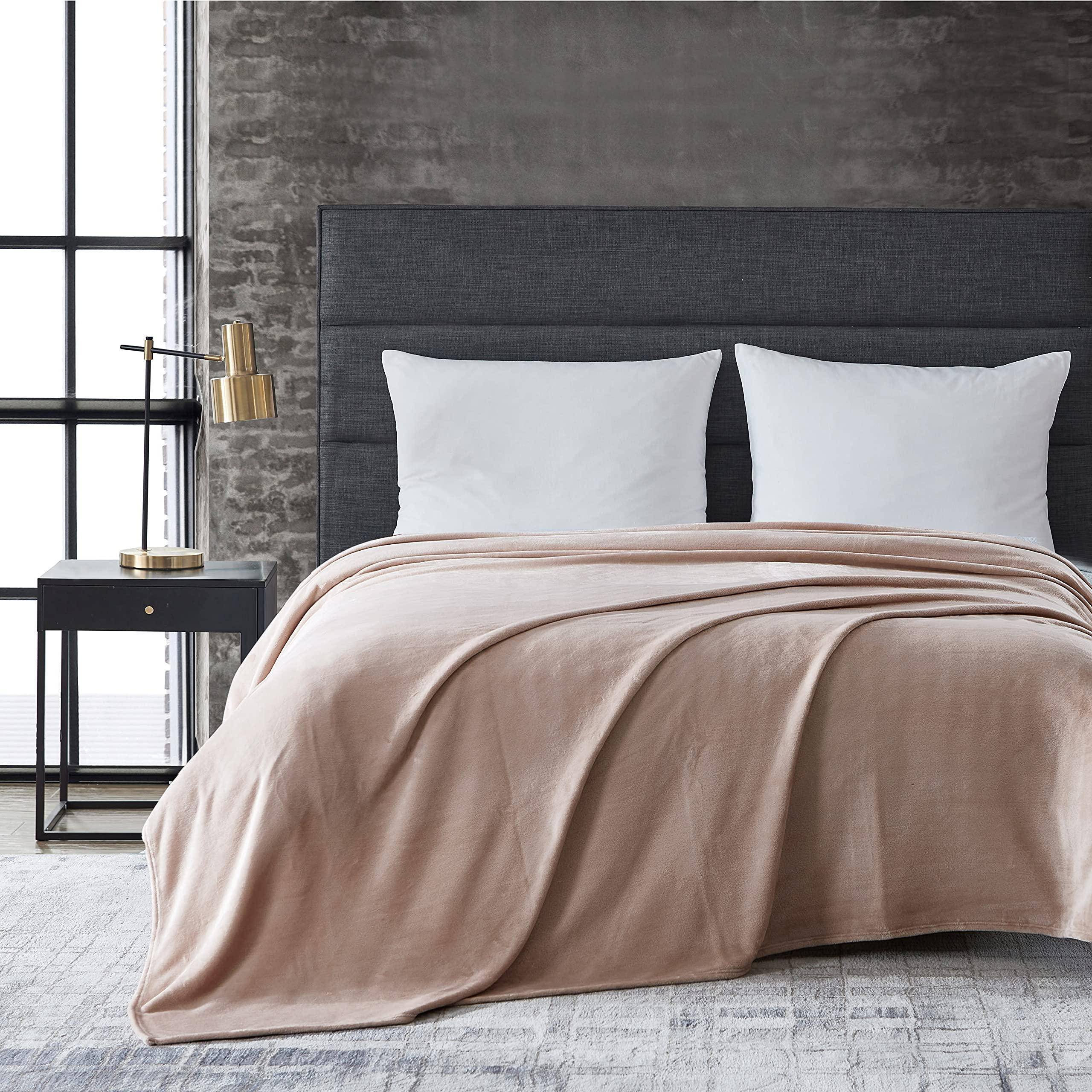 Kenneth Cole Doble Forro Polar Felpa Rosa Manta Rosa, Oro Rosa, Gris