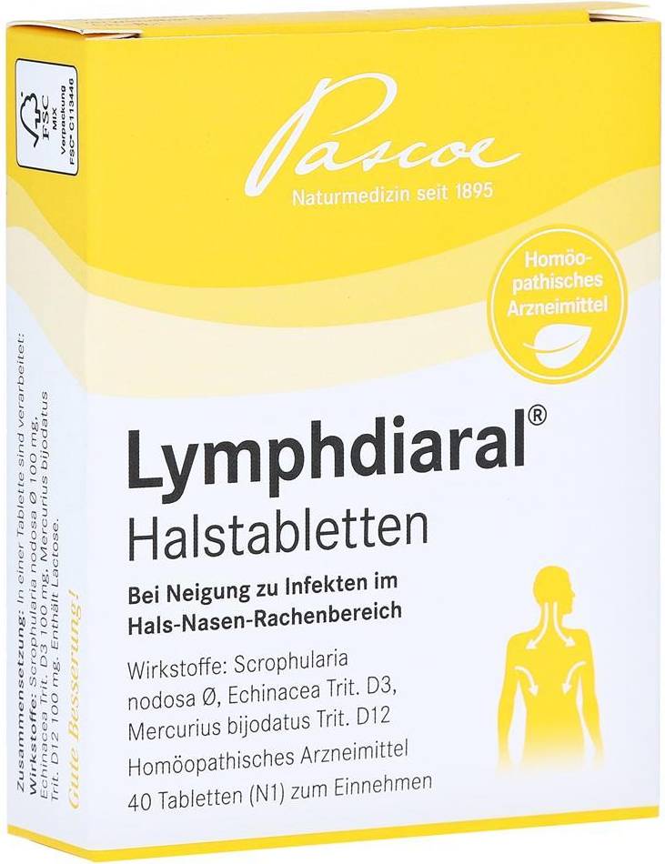 LYMPHDIARAL HALSTABLETTEN 40 St.