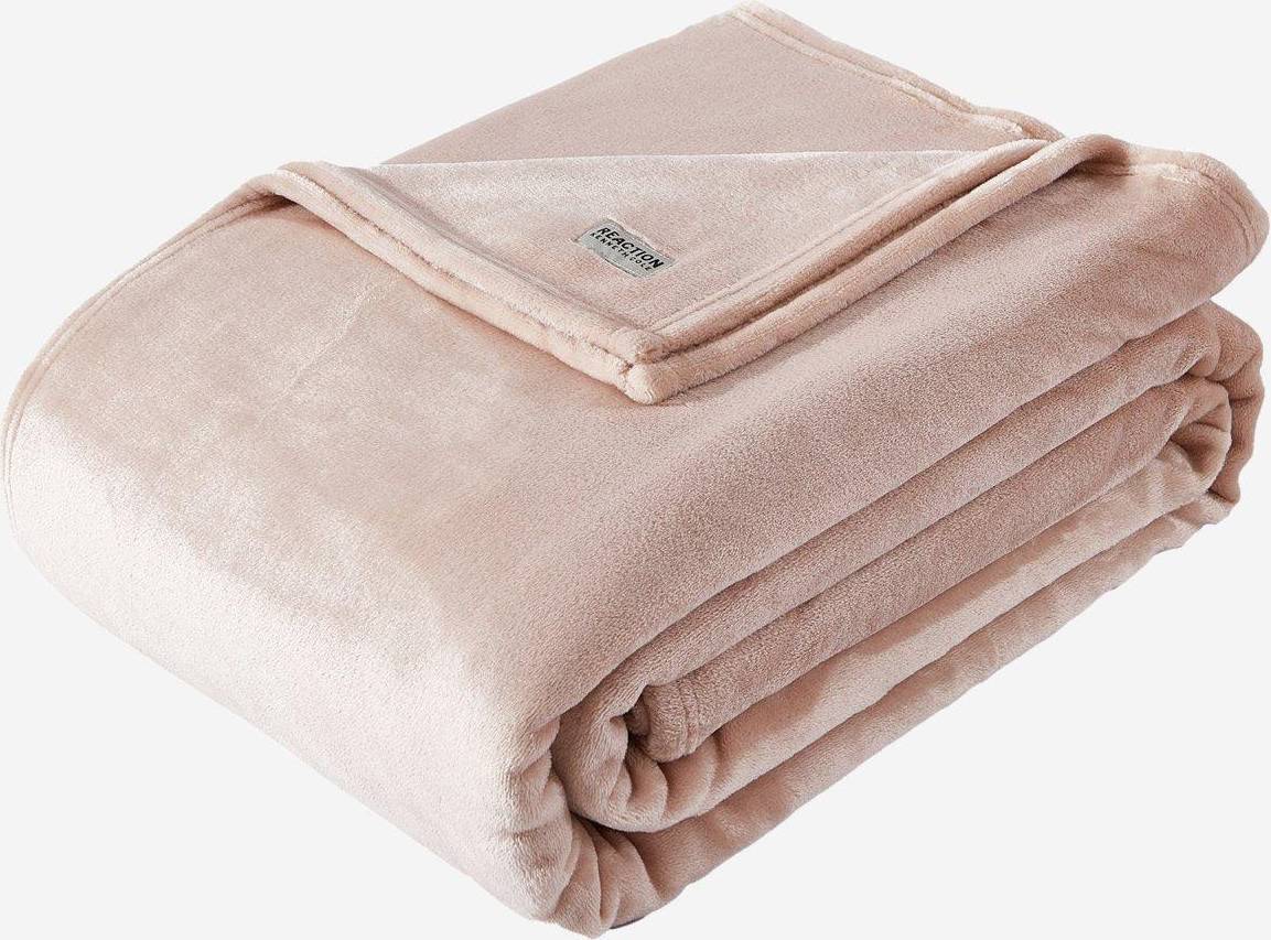 Kenneth Cole Queen Forro Polar Felpa Rosa Manta Gris, Rosa, Oro Rosa