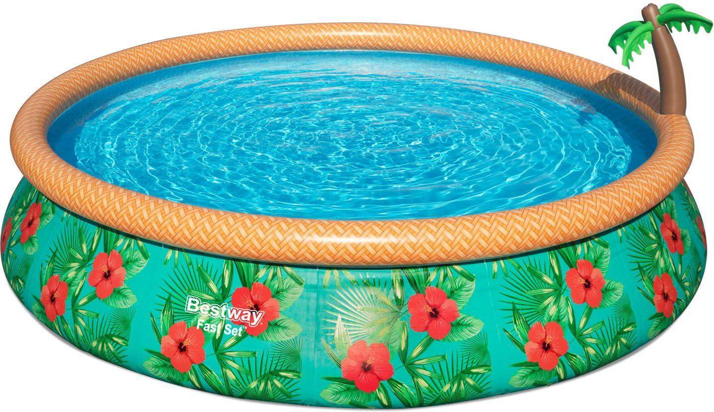 Bestway Poolset Fast Set Inflatable Paradise Palms 457x84 cm