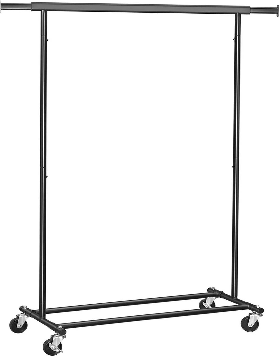 Burro Ropa Con Ruedas Extensible Portátil Negro-1