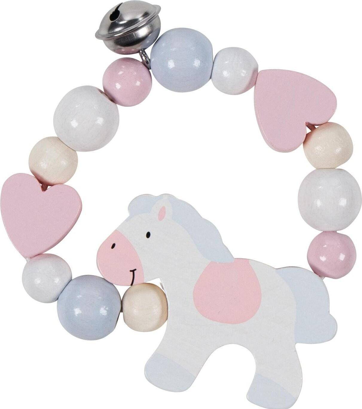 Goki Rangle med træperler-Hest