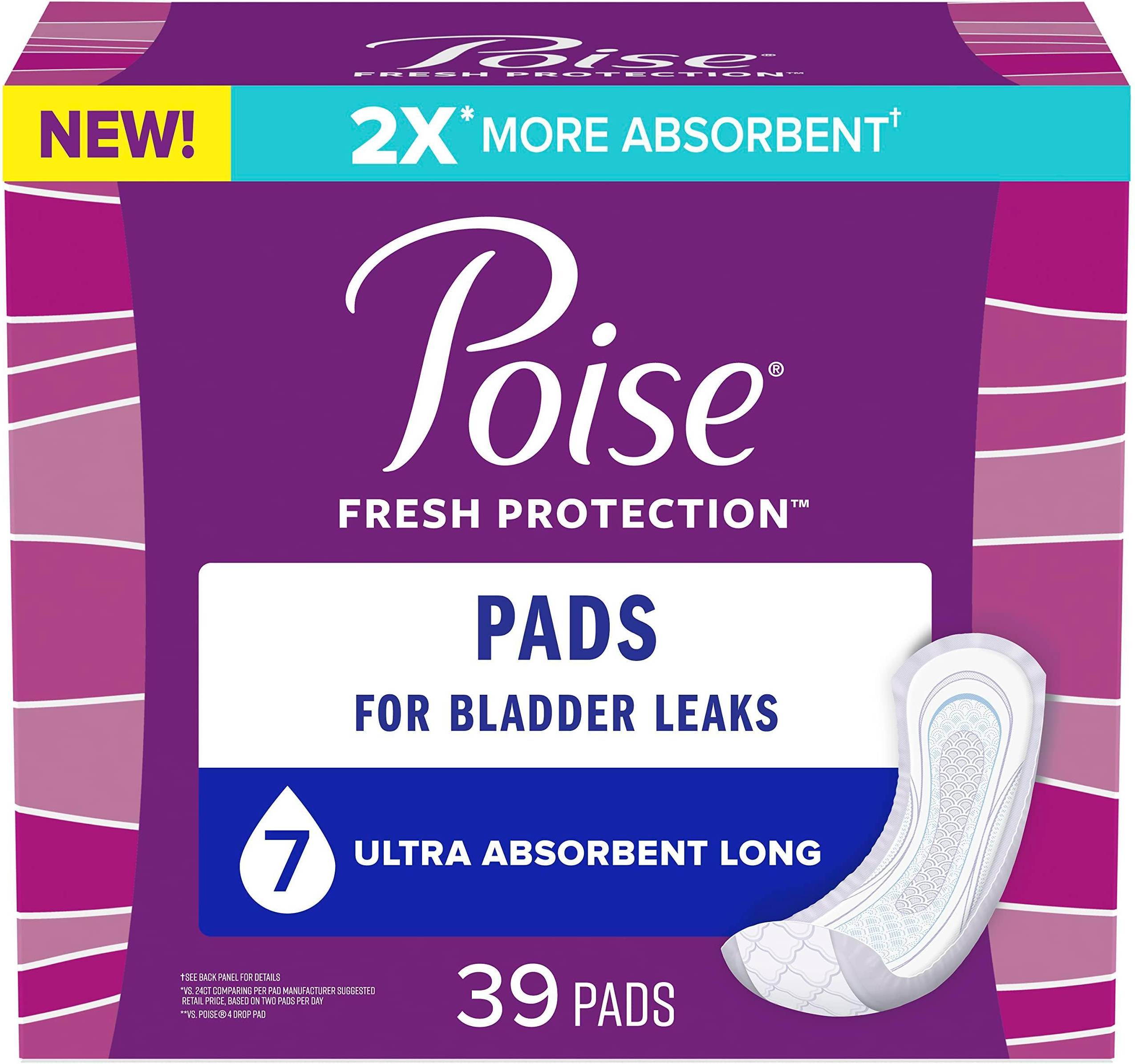 Ultra Fresh Protection Long Incontinence Pads - 7 Drop
