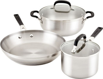 KitchenAid Steel Pots Cookware Set with lid